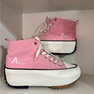 Pink High-Top Sneakers